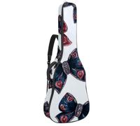 Sac de transport pour guitare acoustique avec motif bouquet de tournesols aquarelle, rembourrage de 1 cm d'épaisseur, étanche, sac à dos avec double bandoulière réglable pour guitare de 101,6 à 106,7