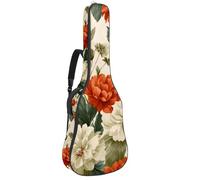 Sac de transport pour guitare acoustique avec motif hippocampe et pierres sous-marines, rembourrage de 1 cm d'épaisseur, étanche, sac à dos avec double bandoulière réglable pour guitare de 101,6 à