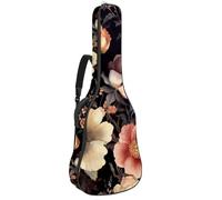Sac de transport pour guitare acoustique avec motif voiture de sport vintage rouge et drapeau à carreaux épais rembourré et imperméable pour guitares de 101,6 cm, 104,1 cm, 106,7 cm, Multicolore 03.,