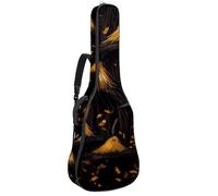 Sac de transport pour guitare acoustique double bandoulière réglable de 104,1 cm, art Halloween balai 56 étui de guitare en tissu Oxford imperméable éponge épaisse, Balai pour Halloween, 42.9x16.9x4.7