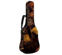 Sac de transport pour guitare acoustique double bandoulière réglable de 104,1 cm - Art Halloween Broom 44 - Tissu Oxford imperméable - Éponge épaisse, Balai pour Halloween, 42.9x16.9x4.7 in, Élégant