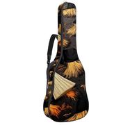 Sac de transport pour guitare acoustique double bandoulière réglable de 104,3 cm, sac de transport artistique pour Halloween, balai 14, étui de guitare en tissu Oxford imperméable et éponge épaisse,