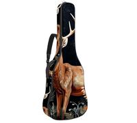 Sac de transport pour guitare acoustique, grand et beau étui pour guitare de 101,6 cm, 101,6 cm, sac de transport étanche avec protection améliorée, rangement pratique et design élégant, beau cerf,