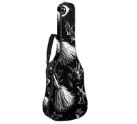 Sac de transport pour guitare acoustique Halloween avec silhouette de chauve-souris et fond violet épais et imperméable pour guitares de 101,6 cm, 104,1 cm, 106,7 cm, Multicolore 04, 42.9x16.9x4.7 in,