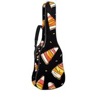 Sac de transport pour guitare acoustique Halloween avec silhouette de chauve-souris et fond violet épais et imperméable pour guitares de 101,6 cm, 104,1 cm, 106,7 cm, Multicolore 06, 42.9x16.9x4.7 in,