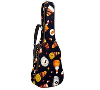 Sac de transport pour guitare acoustique Halloween avec silhouette de chauve-souris et fond violet épais et imperméable pour guitares de 101,6 cm, 104,1 cm, 106,7 cm, Multicolore 08, 42.9x16.9x4.7 in,