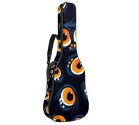 Sac de transport pour guitare acoustique Halloween avec silhouette de chauve-souris et fond violet épais et imperméable pour guitares de 101,6 cm, 104,1 cm, 106,7 cm, Multicolore 09, 42.9x16.9x4.7 in,