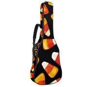 Sac de transport pour guitare acoustique Halloween avec silhouette de chauve-souris et fond violet épais et imperméable pour guitares de 101,6 cm, 104,1 cm, 106,7 cm, Multicolore 07, 42.9x16.9x4.7 in,