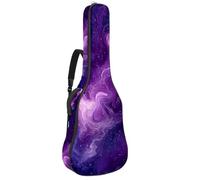 Sac de transport pour guitare basse de 101,6 à 104,3 cm, double bandoulière réglable, étui pour guitare acoustique, tissu Oxford imperméable, éponge épaisse, beau violet mystique Galaxy 46, Magnifique
