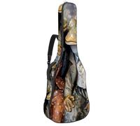 Sac de transport pour guitare basse de 101,6 cm, 104,3 cm, double bandoulière réglable, étui pour guitare acoustique, tissu Oxford imperméable, éponge épaisse, grenouille rétro, marié, Marié