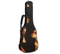 Sac de transport pour guitare basse de 101,6 cm, 104,3 cm, double bandoulière réglable, étui pour guitare acoustique, tissu Oxford imperméable, éponge épaisse, jolis teckels marron, Adorable teckel