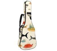 Sac de transport pour guitare basse de 101,6 cm, 104,3 cm, double bandoulière réglable, étui pour guitare acoustique, tissu Oxford imperméable, éponge épaisse, animal marin amusant, baleine, Baleine