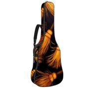 Sac de transport pour guitare basse de 101,6 cm, 104,3 cm, double bandoulière réglable, étui pour guitare acoustique, tissu Oxford imperméable, éponge épaisse, décoration pour balai d'Halloween 50,