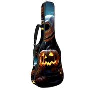 Sac de transport pour guitare basse de 101,6 cm, 104,3 cm, double bandoulière réglable, étui pour guitare acoustique, tissu Oxford imperméable, éponge épaisse, motif château d'Halloween 38, Motif