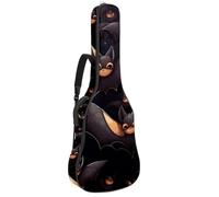 Sac de transport pour guitare basse de 101,6 cm, 104,3 cm, double bandoulière réglable, étui pour guitare acoustique, tissu Oxford imperméable, éponge épaisse, motif château d'Halloween 11, Motif