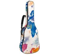 Sac de transport pour guitare basse de 101,6 cm, 104,3 cm, double bandoulière réglable, étui pour guitare acoustique, tissu Oxford imperméable, éponge épaisse, aquarelle carte du monde colorée 78,