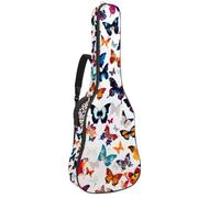 Sac de transport pour guitare basse de 101,6 cm, 104,3 cm, double bandoulière réglable, housse de transport pour guitare acoustique, tissu Oxford imperméable, éponge épaisse, motifs papillons, Art