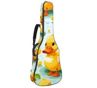 Sac de transport pour guitare basse de 101,6 cm, 104,3 cm, double bandoulière réglable, housse de transport pour guitare acoustique, tissu Oxford imperméable, éponge épaisse, canard jaune dessin