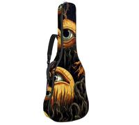Sac de transport pour guitare basse de 101,6 cm, double bandoulière réglable, étui pour guitare acoustique, tissu Oxford imperméable, éponge épaisse, motif boules oculaires d'Halloween 78, Art