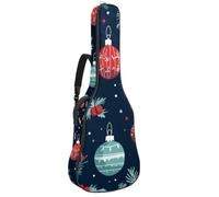 Sac de transport pour guitare basse électrique, guitare classique, 101,6 cm, 101,6 cm, 106,7 cm, motif boules de Noël, Multicolore 01., 42.9x16.9x4.7 in, Sac à dos décontracté