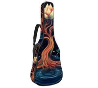 Sac de transport pour guitare basse électrique, guitare classique, arbre abstrait et fleur de lotus 106,7 cm, 106,7 cm, Multicolore 08, 42.9x16.9x4.7 in, Sac à dos décontracté