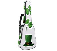 Sac de transport pour guitare classique, basse électrique, 101,6 cm, 106,7 cm, 106,7 cm, motif trèfle de Leprechaun de la Saint-Patrick, Multicolore 02, 42.9x16.9x4.7 in, Sac à dos décontracté