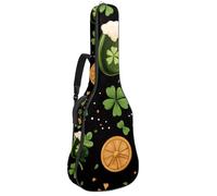 Sac de transport pour guitare classique, basse électrique, 101,6 cm, 106,7 cm, 106,7 cm, motif trèfle de Leprechaun de la Saint-Patrick, Multicolore 07, 42.9x16.9x4.7 in, Sac à dos décontracté