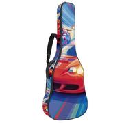Sac de transport pour guitare classique, basse électrique, 101,6 cm, 106,7 cm, 106,7 cm, voitures de sport colorées, Multicolore 02, 42.9x16.9x4.7 in, Sac à dos décontracté