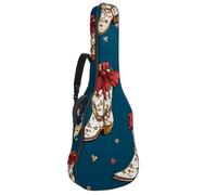 Sac de transport pour guitare classique, basse électrique, 101,6 cm, 106,7 cm, différentes figures colorées sur fond noir, Multicolore 08, 42.9x16.9x4.7 in, Sac à dos décontracté