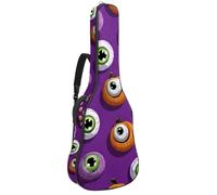 Sac de transport pour guitare classique, basse électrique, 101,6 cm, 106,7 cm, motif boules oculaires d'Halloween, Multicolore 01., 42.9x16.9x4.7 in, Sac à dos décontracté