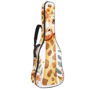 Sac de transport pour guitare classique, basse électrique, aquarelle, floral, bohème, tête de mort, cornes et plumes de 106,7 cm, Multicolore 09, 42.9x16.9x4.7 in, Sac à dos décontracté