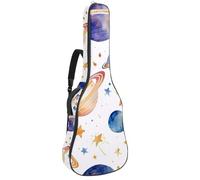 Sac de transport pour guitare classique, basse électrique, aquarelle, floral, bohème, tête de mort, cornes et plumes de 106,7 cm, Multicolore 05, 42.9x16.9x4.7 in, Sac à dos décontracté