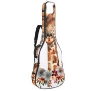 Sac de transport pour guitare classique, basse électrique, aquarelle, floral, bohème, tête de mort, cornes et plumes de 106,7 cm, Multicolore 08, 42.9x16.9x4.7 in, Sac à dos décontracté