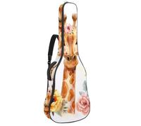Sac de transport pour guitare classique, basse électrique, aquarelle, floral, bohème, tête de mort, cornes et plumes de 106,7 cm, Multicolore 10., 42.9x16.9x4.7 in, Sac à dos décontracté