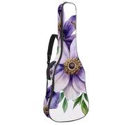 Sac de transport pour guitare classique, basse électrique, aquarelle, floral, bohème, tête de mort, cornes et plumes de 106,7 cm, Multicolore 02, 42.9x16.9x4.7 in, Sac à dos décontracté