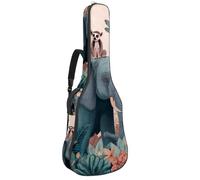Sac de transport pour guitare classique, basse électrique, paysage de montagne artistique avec forêt de sapin mystérieuse de 101,6 cm, 106,7 cm, 106,7 cm, Multicolore 02, 42.9x16.9x4.7 in, Sac à dos