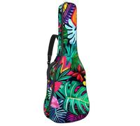 Sac de transport pour guitare classique, basse électrique, perroquets tropicaux, feuilles, couleurs d'été 101,6 cm, 106,7 cm, 106,7 cm, Multicolore 08, 42.9x16.9x4.7 in, Sac à dos décontracté