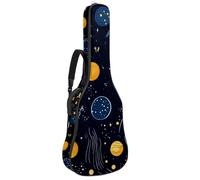 Sac de transport pour guitare classique, basse électrique, planètes, comètes, étoiles, constellations, Multicolore 01., 42.9x16.9x4.7 in, Sac à dos décontracté