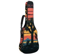 Sac de transport pour guitare classique, basse électrique, silhouette de requin vintage 101,6 cm, 106,7 cm, 106,7 cm, Multicolore 04, 42.9x16.9x4.7 in, Sac à dos décontracté