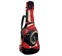 Sac de transport pour guitare classique, basse électrique, silhouette de requin vintage 101,6 cm, 106,7 cm, 106,7 cm, Multicolore 03., 42.9x16.9x4.7 in, Sac à dos décontracté