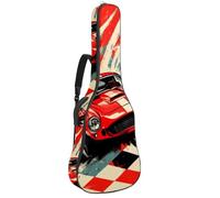 Sac de transport pour guitare classique, basse électrique, silhouette de requin vintage 101,6 cm, 106,7 cm, 106,7 cm, Multicolore 06, 42.9x16.9x4.7 in, Sac à dos décontracté