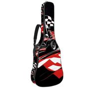 Sac de transport pour guitare classique, basse électrique, voiture de course avec drapeau à carreaux et piste de course de 106,7 cm, Multicolore 04, 42.9x16.9x4.7 in, Sac à dos décontracté