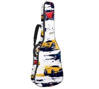 Sac de transport pour guitare classique, basse électrique, voiture de course avec drapeau à carreaux et piste de course de 106,7 cm, Multicolore 08, 42.9x16.9x4.7 in, Sac à dos décontracté