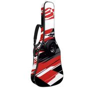 Sac de transport pour guitare classique, basse électrique, voiture de course avec drapeau à carreaux et piste de course de 106,7 cm, Multicolore 01., 42.9x16.9x4.7 in, Sac à dos décontracté
