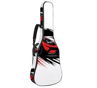 Sac de transport pour guitare classique, basse électrique, voitures de course avec couleurs vives sur la piste de course 101,6 cm, 106,7 cm, 106,7 cm, Multicolore 08, 42.9x16.9x4.7 in, Sac à dos