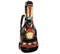 Sac de transport pour guitare classique, basse électrique, voitures de course avec couleurs vives sur la piste de course 101,6 cm, 106,7 cm, 106,7 cm, Multicolore 06, 42.9x16.9x4.7 in, Sac à dos
