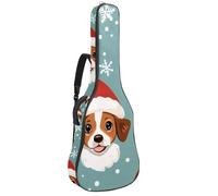 Sac de transport pour guitare classique et basse électrique, 101,6 cm, 106,7 cm, motif aquarelle de cerf de Noël et branches de baies, Multicolore 10., 42.9x16.9x4.7 in, Sac à dos décontracté
