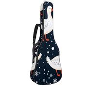 Sac de transport pour guitare classique et basse électrique, 101,6 cm, 106,7 cm, motif aquarelle de cerf de Noël et branches de baies, Multicolore 05, 42.9x16.9x4.7 in, Sac à dos décontracté