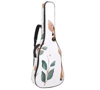 Sac de transport pour guitare classique et basse électrique, 101,6 cm, 106,7 cm, motif aquarelle de cerf de Noël et branches de baies, Multicolore 01., 42.9x16.9x4.7 in, Sac à dos décontracté