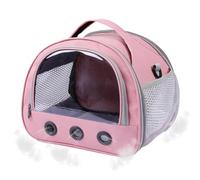 Sac de transport pour hamster, petit animal, sac de transport multifonctionnel pour cochon d'Inde, 22 x 19 x 18 cm, fenêtre transparente, cochons d'Inde et lapins, pratique pour les voyages